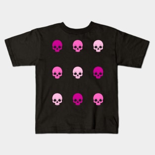 50 shades of pink skulls Kids T-Shirt